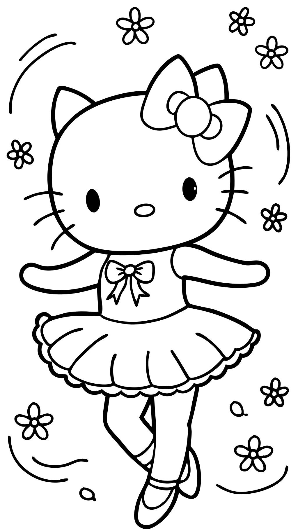 Hello Kitty Ballet Coloring Pages